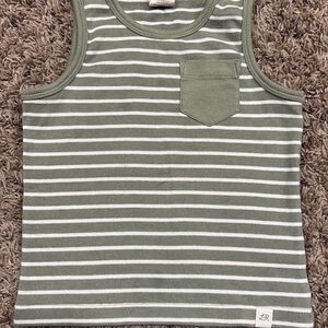 Striped Green Kids Tank Top